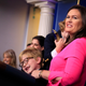 White House press secretary Sarah Huckabee Sanders in the Brady press briefing room at the White House in Washington, Thursday, April 25, 2019